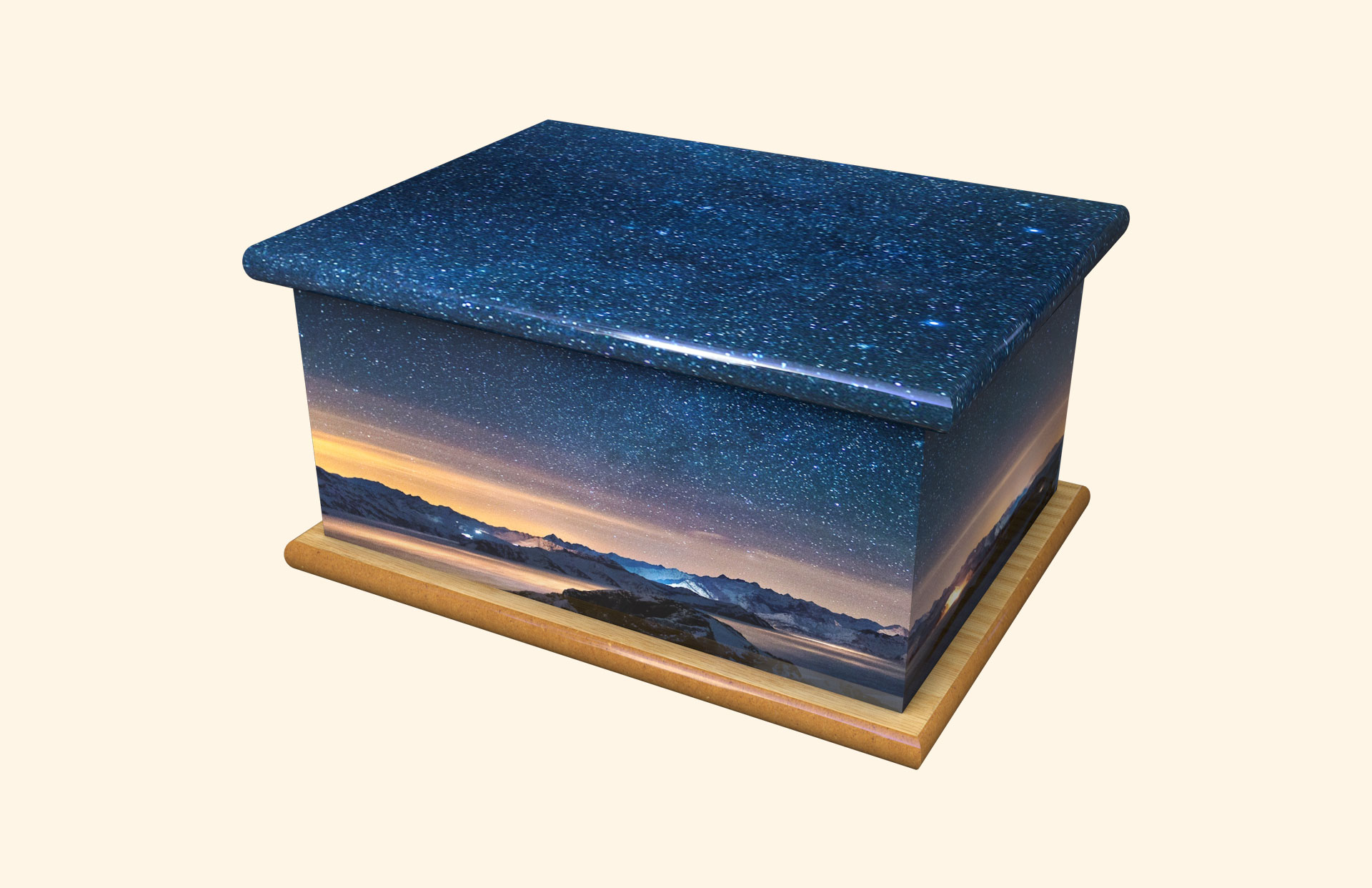 Majestic Sky adult ashes casket